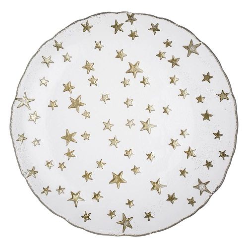 STARS - πιάτο γυάλινο με αστέρια 21 cm