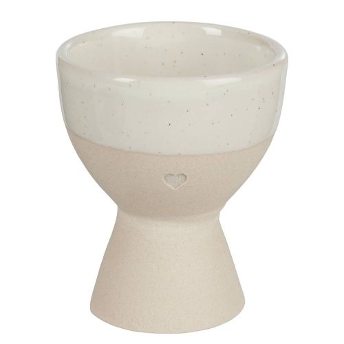 ME TIME - αυγοθήκη λευκή με σχέδιο "καρδιά"