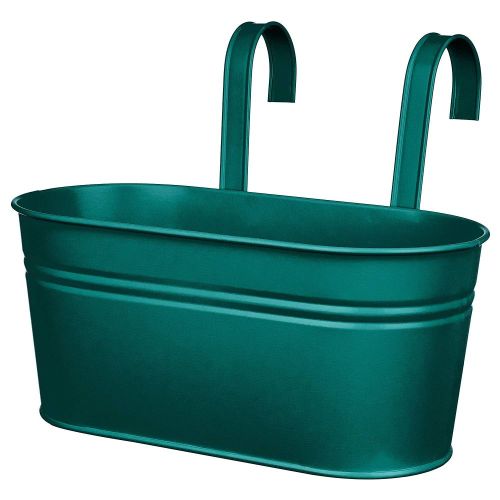 ZINC - ζαρντινιέρα κρεμαστή 33cm, πετρόλ