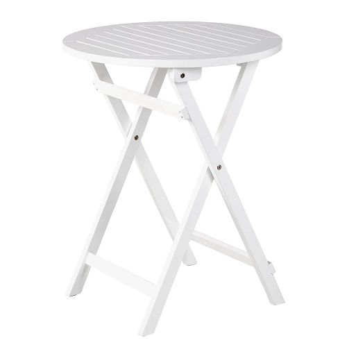 LODGE - τραπέζι πτυσσόμενο λευκό, στρογγυλό Δ58
