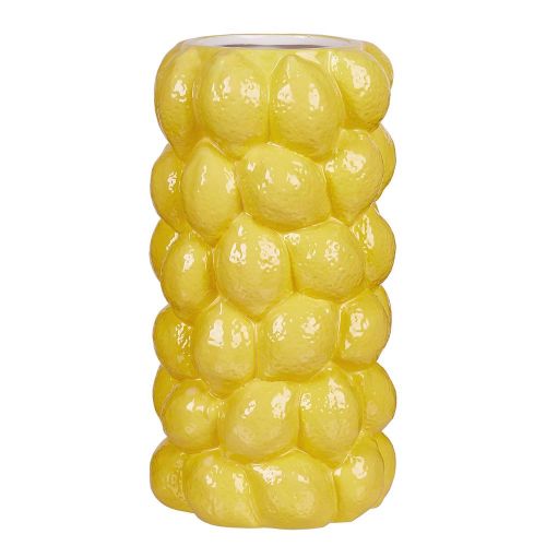 LEMON - βάζο κεραμικό 30cm, κίτρινο