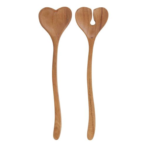 ACACIA - σετ σερβιρίσματος σαλάτας 2 τμχ σε σχήμα καρδιάς