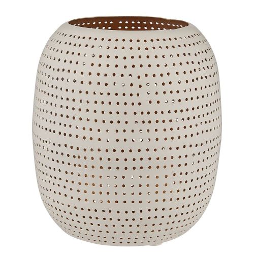 LUMINOUS - κηροπήγιο μεταλλικό 18cm, λευκό