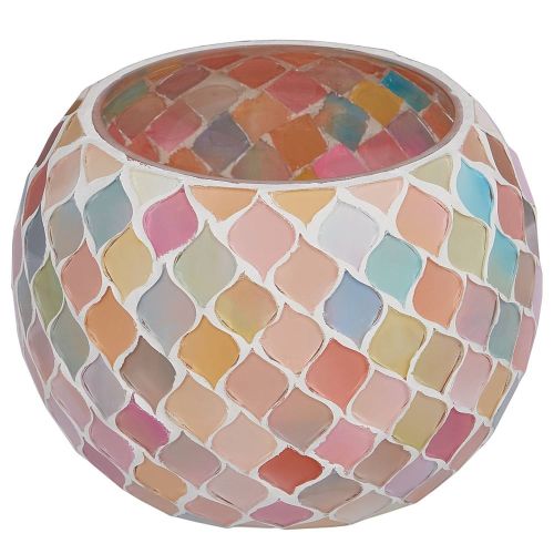 PASTEL LIGHTS - κηροπήγιο με μωσαϊκό Δ12cm