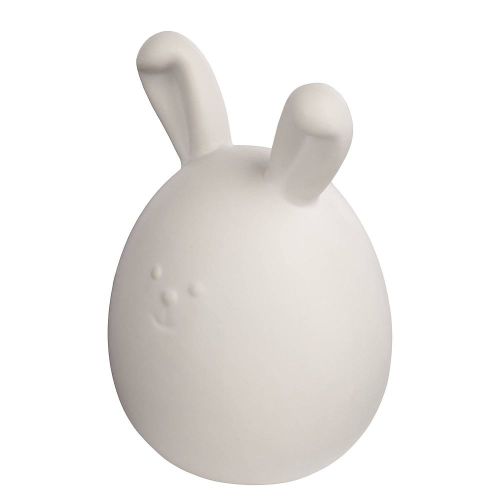 EASTER - Πασχαλινό διακοσμητικό αυγό με αυτάκια από λαγουδάκι, κεραμικό 9cm