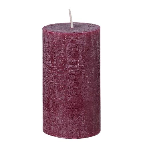 RUSTIC - κερί Δ6,8x13cm, μπορντό