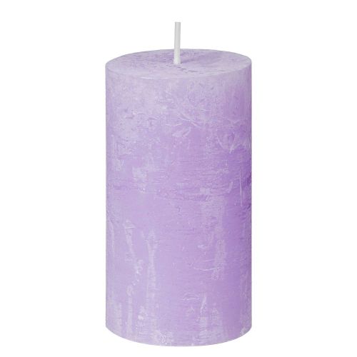 RUSTIC - κερί Δ6,8x13cm, μωβ