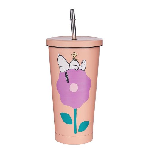 PEANUTS - ισοθερμικό ποτήρι 500 ml, σομόν