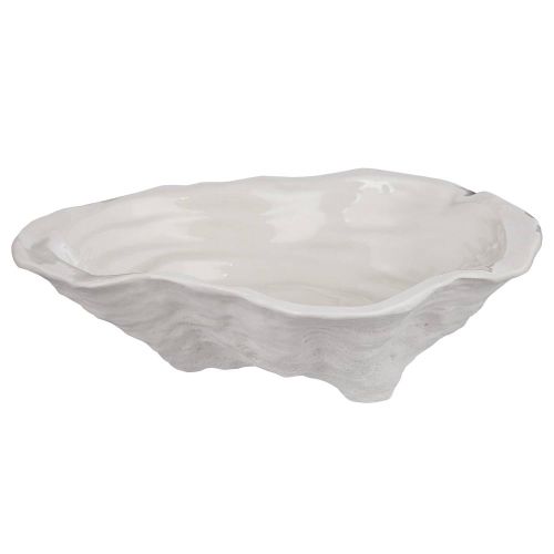 OYSTER - μπολ διακοσμητικό κεραμικό, λευκό