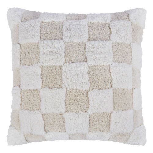 CHECKER STYLE - μαξιλάρι 50x50cm, κρεμ