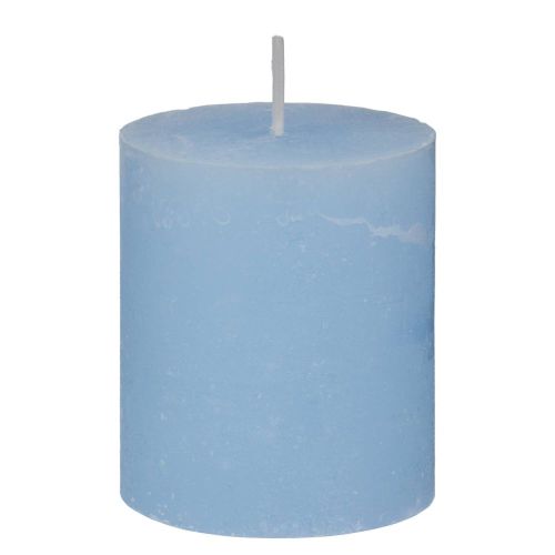 RUSTIC - κερί Δ6,8 x 8 cm, γαλάζιο