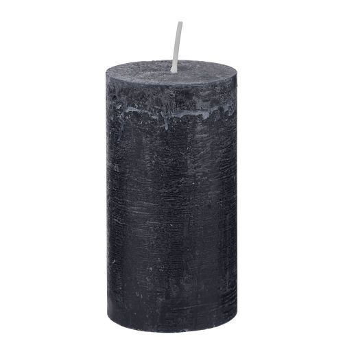 RUSTIC - κερί 6,8x13cm, μαύρο