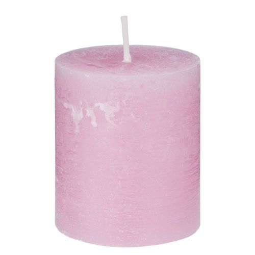 RUSTIC - κερί Δ6,8 x 8 cm, ροζ