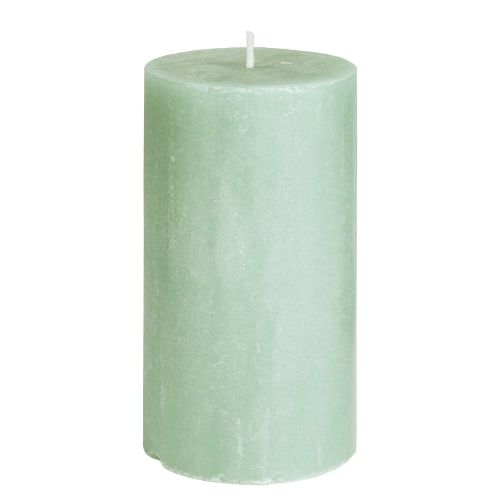 RUSTIC - κερί 6,8x13cm, πράσινο ανοιχτό