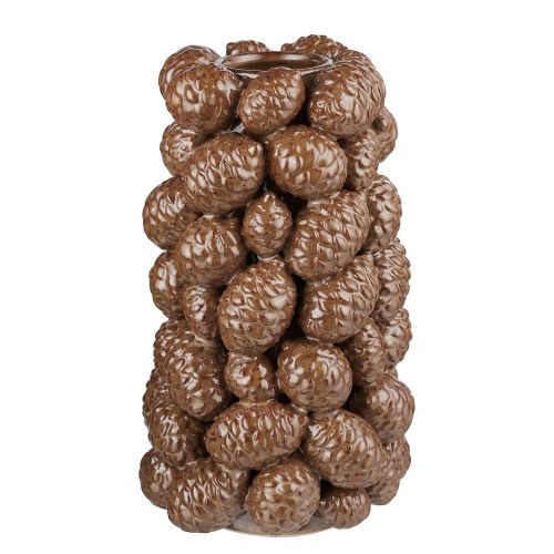 CONES - βάζο 30cm, καφέ