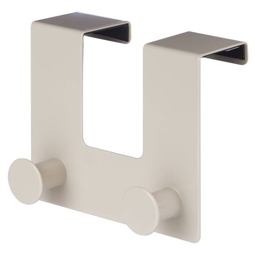 BASIC - κρεμάστρα μεταλλική πόρτας με 2 γάντζους, μπεζ