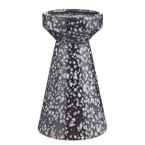 SPECKLE - κηροπήγιο κεραμικό 20cm, μαύρο