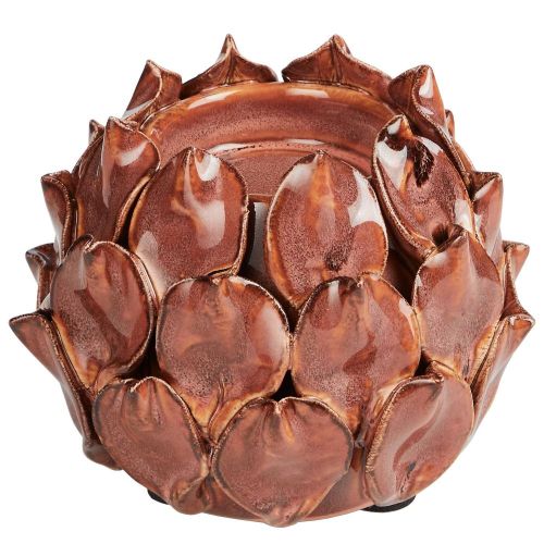 BLOSSOM - κηροπήγιο κεραμικό, καφέ