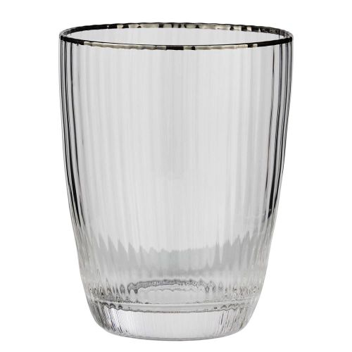 CHELSEA - ποτήρι με ασημί χείλος, 300ml