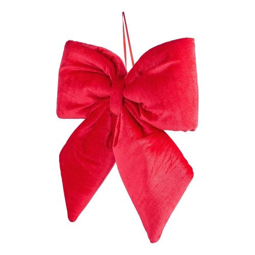 PRESENT - διακοσμητικός 'βελούδινος φιόγκος', κόκκινο