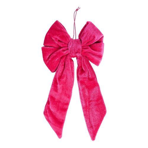 PRESENT - διακοσμητικός φιόγκος 15cm, φούξια