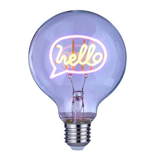 BRIGHT LIGHT - λαμπτήρας LED G95 'hello', ροζ