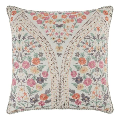 BOHEMIAN - μαξιλάρι φλοράλ 50x50cm, μπεζ