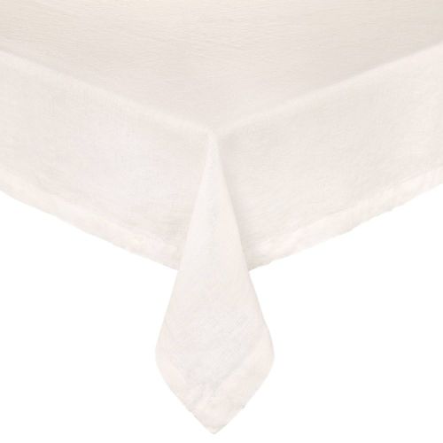 RIGA - τραπεζομάντηλο 100% λινό 160x160cm, λευκό