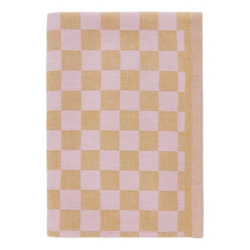 CHECKER STYLE - πετσέτα κουζίνας βαμβακερή, ροζ