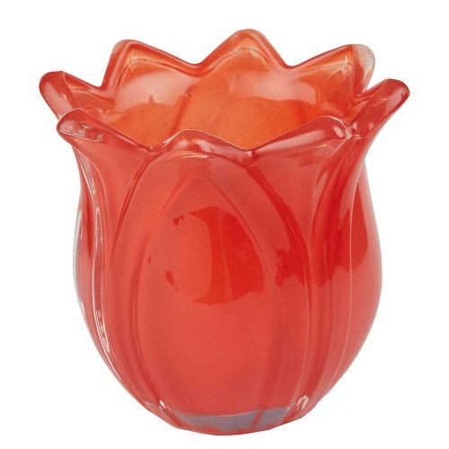 TULIP - κηροπήγιο γυάλινο σε σχήμα τουλίπας, κόκκινο