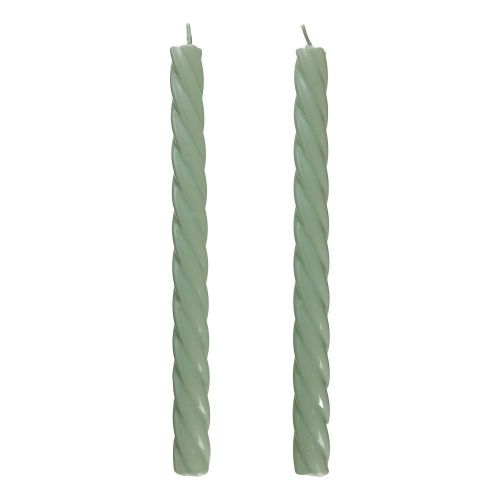 TWISTED - κεριά σετ 2 τεμαχίων 25cm, μέντα