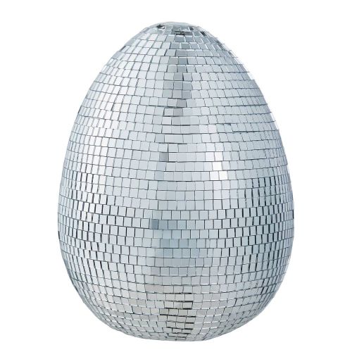 EASTER - Πασχαλινό αυγό διακοσμητικό 18cm, ασημί