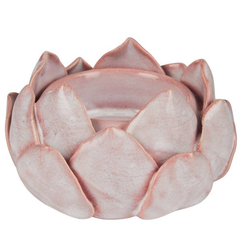 BLOSSOM - κηροπήγιο κεραμικό για ρεσό, ροζ