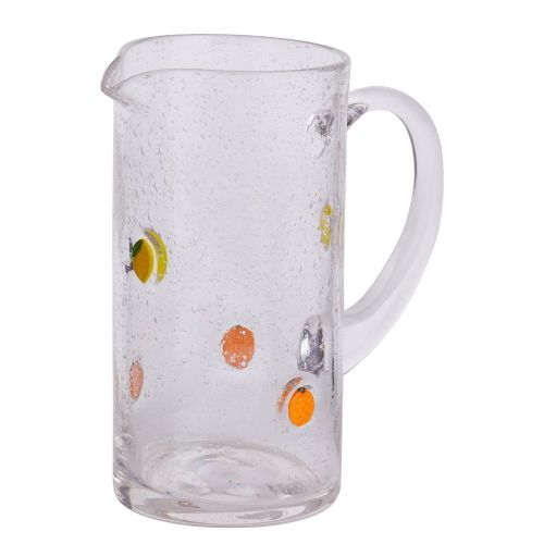 LIMO - κανάτα γυάλινη με διακοσμητικά λεμόνια και πορτοκάλια