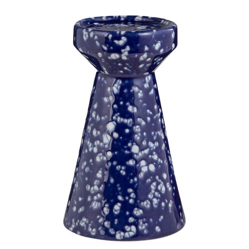 SPECKLE - κηροπήγιο κεραμικό 20cm, μπλε