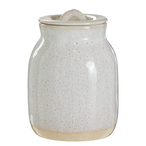 PORTIMAO - δοχείο αποθήκευσης κεραμικό με καπάκι, μπεζ