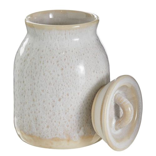 PORTIMAO - δοχείο αποθήκευσης μικρό, κεραμικό με καπάκι, μπεζ