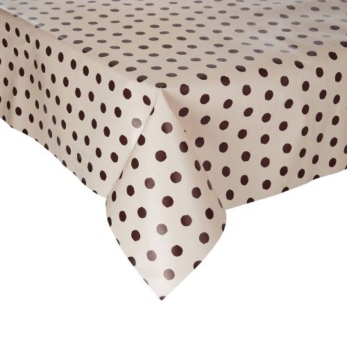 WATERPROOF - τραπεζομάντηλο αδιάβροχο πουά 200 x 140 cm, ροζ καφέ