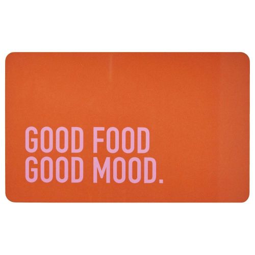 BREAD N' BUTTER - δίσκος πρωινού "Good food Good mood", πορτοκαλί