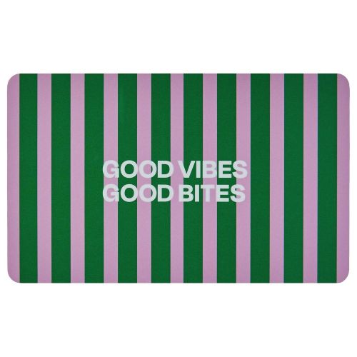 BREAD N' BUTTER - δίσκος πρωινού με ρίγες, πράσινο ροζ