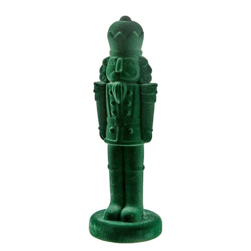 X-MAS - διακοσμητικός "Nutcracker" βελούδινος 32cm, πράσινο σκούρο