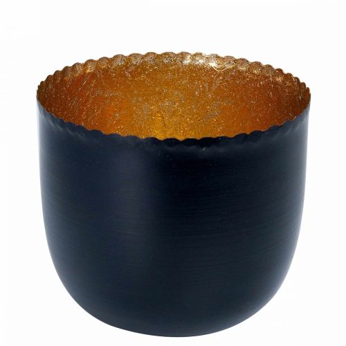 DELIGHT - κηροπήγιο για ρεσό 10 cm, μαύρο/χρυσό