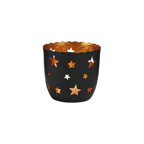 DELIGHT - κηροπήγιο για ρεσό, μαύρο/χρυσό, 7 cm