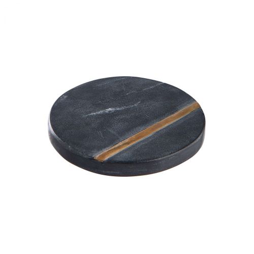 MARBLE - σουβέρ χρυσό / μαύρο