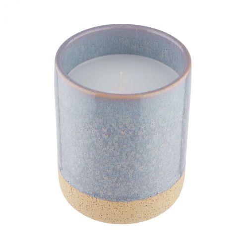 SCENTS OF HOME - αρωματικό κερί σε κεραμικό βάζο, "Wood Scage & Sea Salt"