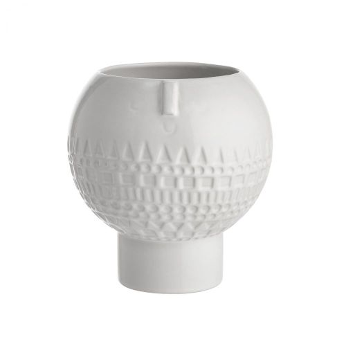 ARTIST - βάζο κεραμικό, με σχέδιο πρόσωπο 18cm, λευκό