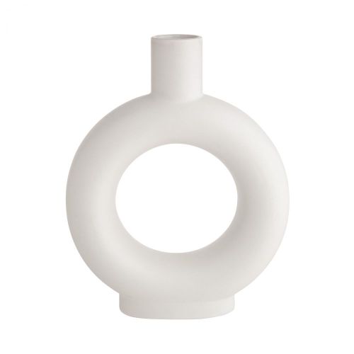 LOOP - βάζο κεραμικό 29,5cm, λευκό