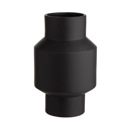 RUNA - βάζο κεραμικό 25,5cm, μαύρο