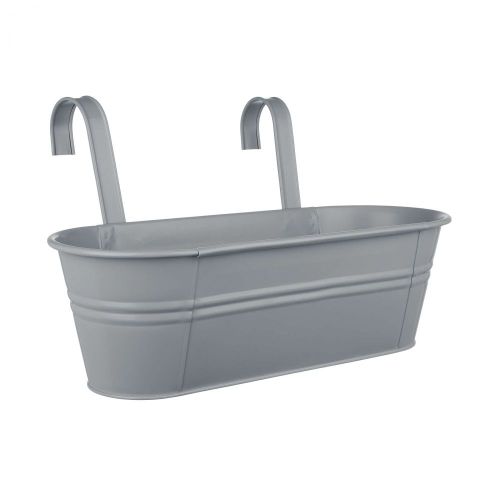 ZINC - κασπό κρεμαστό οβάλ 50cm, γκρι