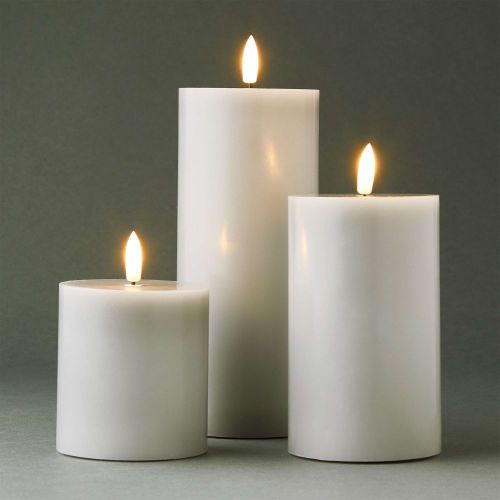 NORDIC LIGHT - LED κεριά σετ 3 τεμάχια με τηλεχειρηστήριο, γκρι